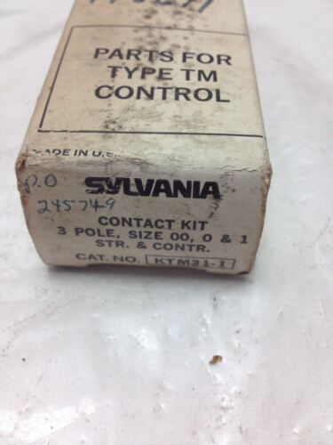 Sylvania Contact Kit For Type TM Control Starter Overload Relay KTM31-1 30A