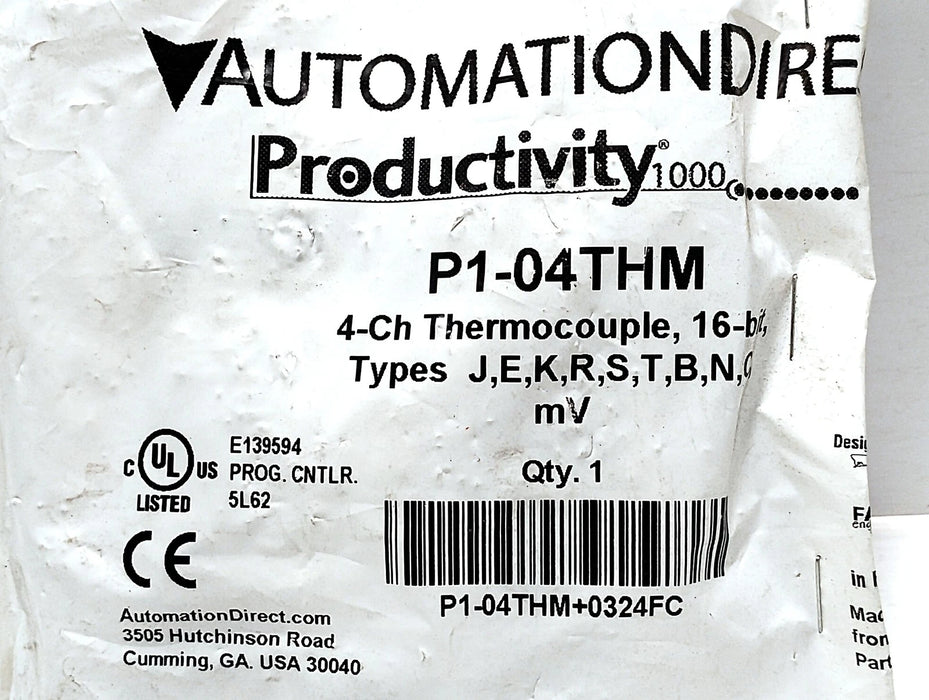 AutomationDirect P1-04THM 4-Ch 16-bit Thermocouple PLC Temperature Module