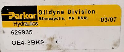 Parker Oildyne OE4-SBKS-33K Hydraulic Pressure Switch