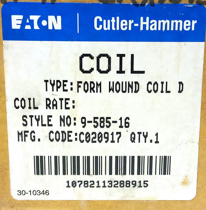 Eaton 9-585-16 585-16 Form Wound Coil D