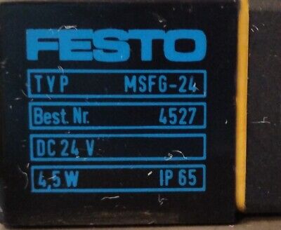 Festo MFHE-3-1/4-B 2-10 Bar Soft Start Valve w/ MSFG-24 24 V DC Solenoid