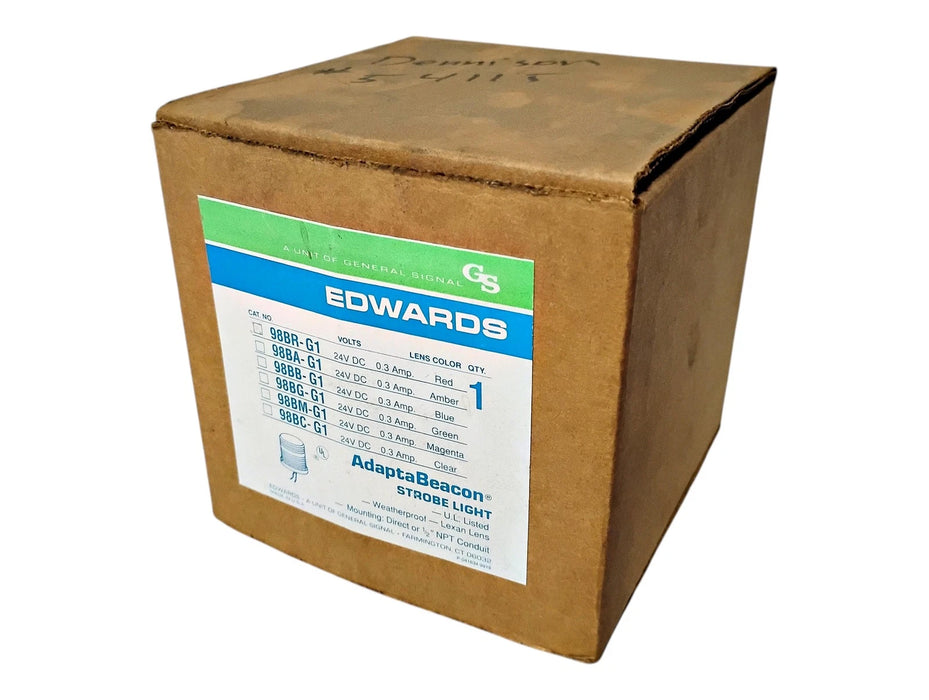 Edwards Signaling 98BR-G1 24 V DC 0.3 A Red Lexan Weatherproof Strobe Light