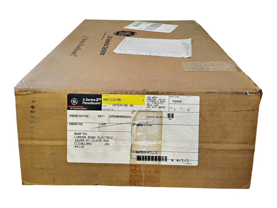 GE AQF1121MB 120/240 V AC 125 A 1 PH A Series II Panelboard Load Center