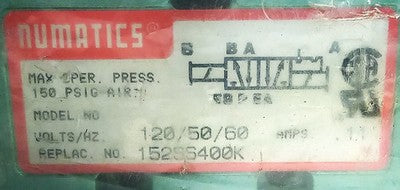 Numatics 152SS400K 100-120 V AC 150 psi Double Acting Solenoid Valve