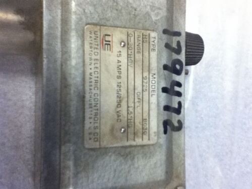 United Electric 9725-B030 TYPE H5 Pressure Switch