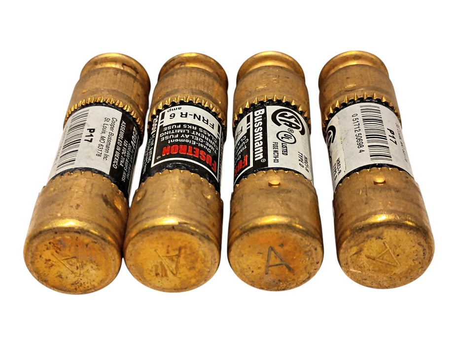 Bussmann FRN-R-6 250VAC/125VDC 6 A Current-Limiting Time-Delay Fuses