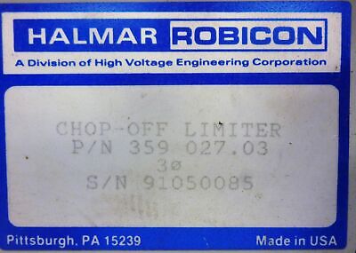 Robicon 359 027.03 Chop-Off Limiter