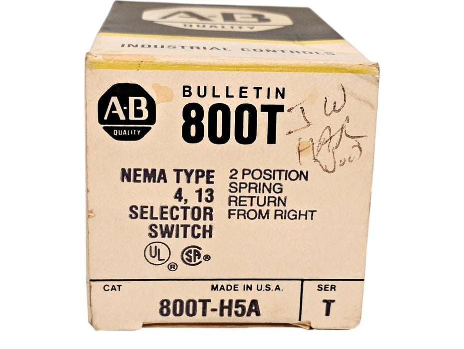 Allen-Bradley 800T-H5A Series T 10 A 2-Position Selector Switch