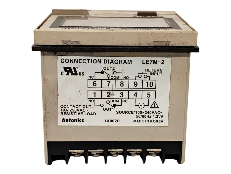Autonics LE7M-2 100-240 V AC 10 A Digital Time Switch w/ LCD Display