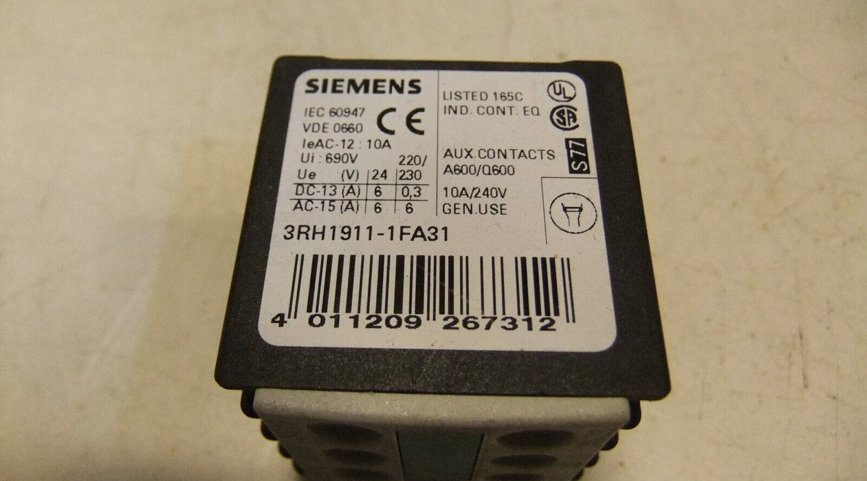 Siemens 3RH1911-1FA31 Contact Block