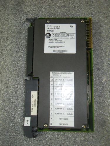 1 Allen-Bradley 1771-OFE2 B ANALOG OUTPUT MODULE & WIRING ARM