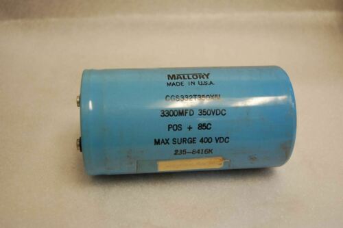 MALLORY Capacitor Type CGS332T350X5L 350 VDC 3300 uf mfd