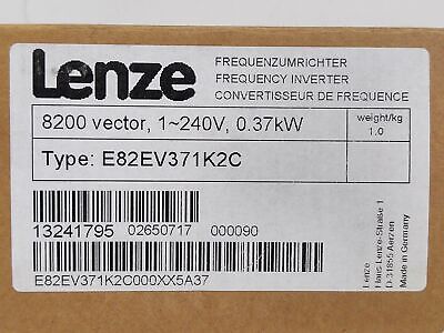 Lenze Americas E82EV371K2C 8200 VECTOR Inverter Variable Frequency Drive