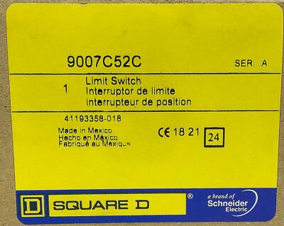 Square D 9007C52C 600 V AC Rotary Gear Limit Switch