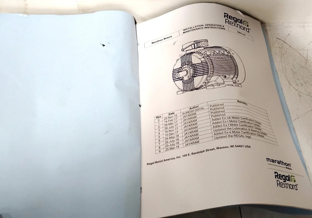 Marathon TCA5P53AE211GAA009 R329B 230/460 V 7-1/2 HP 1180 RPM Cast Iron Motor