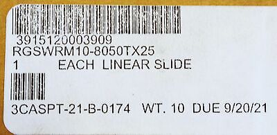 Kerk 162K037H01 RGSWRM10-8050TX25 Ball and Worm Screw Lineaar Slide
