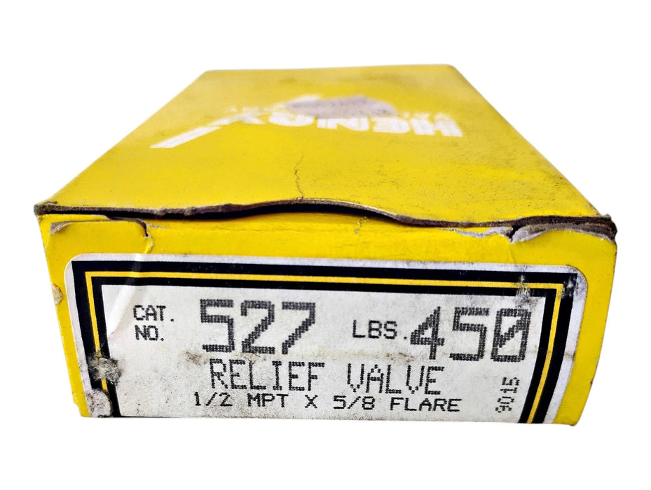 Henry Valve Co 527 1/2" MPT 5/8" Flare 450 PSI Relief Valve