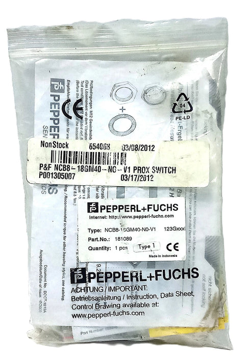 Pepperl Fuchs NCB8-18GM40-N0-V1 181089 Inductive Proximity Sensor