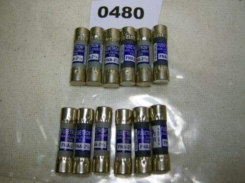 Lot of 12 Buss Fusetron FNA-2 1/2
