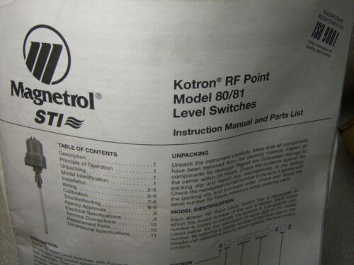 Magnetrol 081-5322-302 / 8AA-1A1A-048 Level Switch 3000Psig