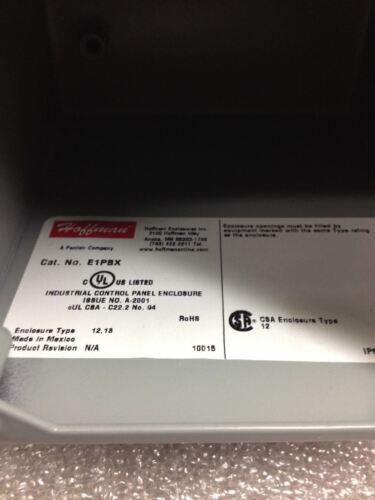 Hoffman E-1PBX Pushbutton Enclosure with Square D 9001-KR4R Pushbutton