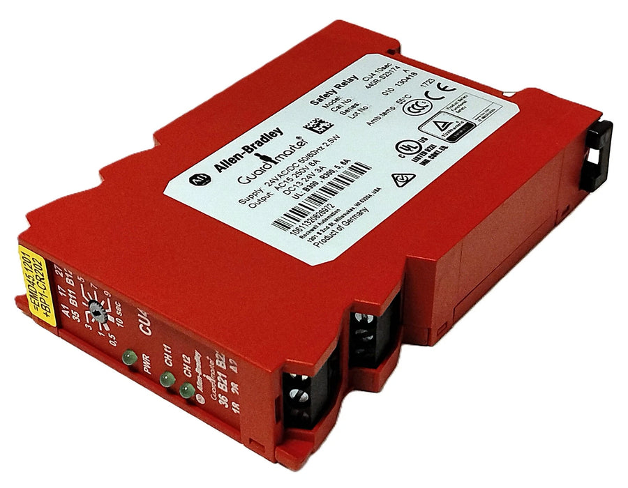Allen-Bradley 440R-S23174 CU4 10SEC Ser A 24 VAC/DC Safety Relay w/ Delay Output