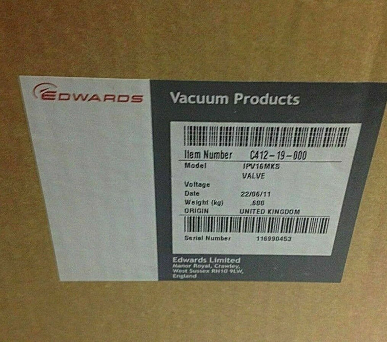 Edwards C412-19-000 Valve