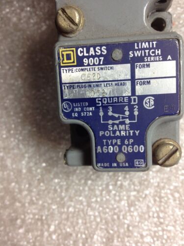 Square D 9007-C52D Limit Switch 9007-C052