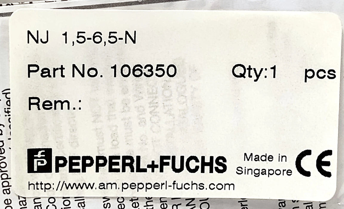 Pepperl Fuchs NJ1.5-6.5-N Inductive Proximity Sensor
