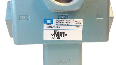 MAC Valves 57D-53-RA 1" NPT 3 Way Balanced Solenoid / Spool Valve
