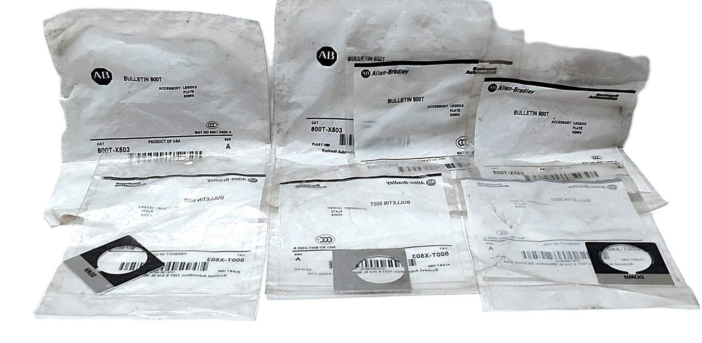 Allen-Bradley 800T-X503 DOWN Aluminum Legend Plate for 30 mm Switches
