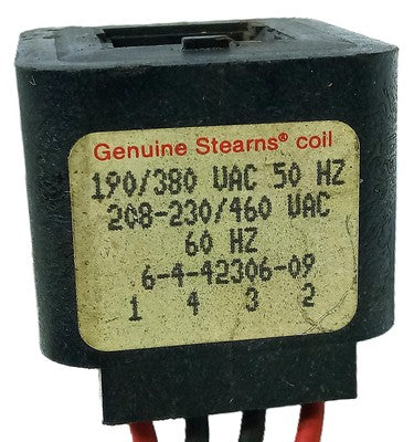Stearns 6-4-42306-09 190/380/208-230/460 V AC 50/60 Hz Solenoid Valve Coil