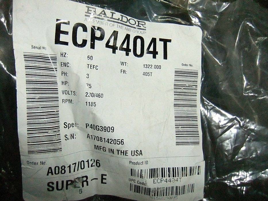 Baldor Motor ECP4404T 75 HP