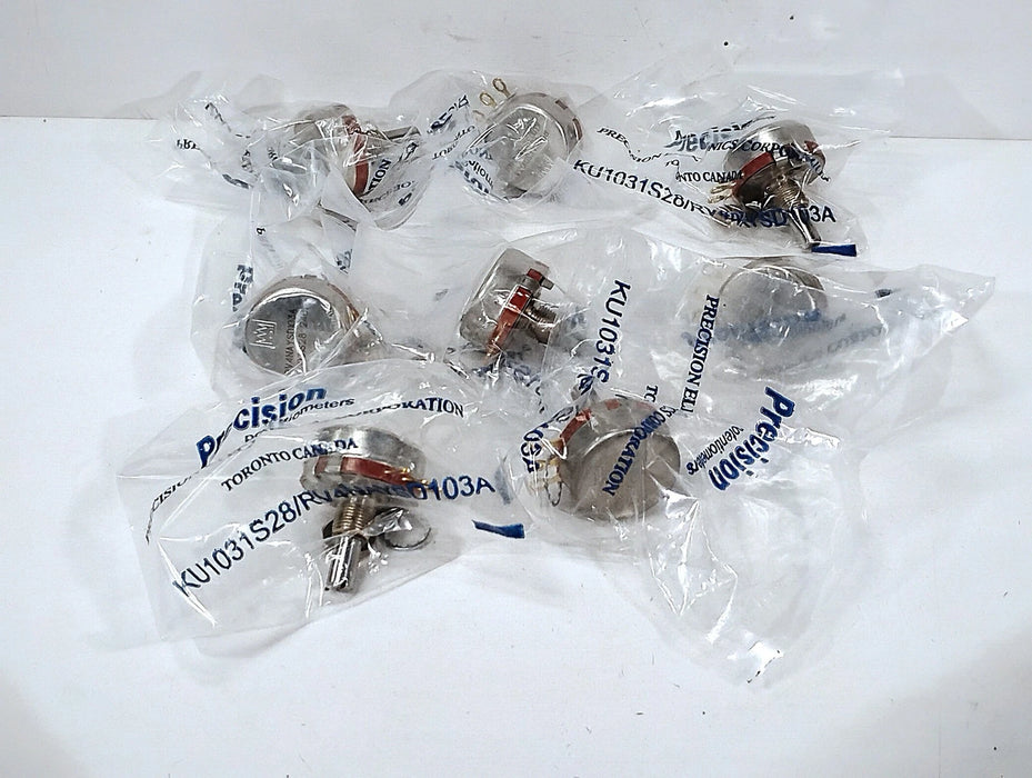 Precision Electronics KU1031S28/RV4NAYSD103A 10K Ohm Carbon Linear Potentiometer