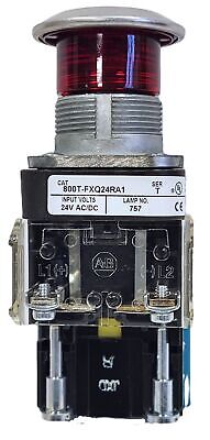 Allen-Bradley 800T-FXQ24RA1 24V Red Illuminated Push-Pull E-Stop Pushbutton