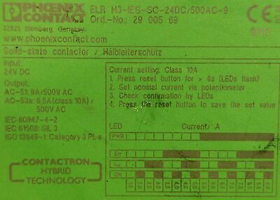 Phoenix Contact ELR H3-IES-SC- 24DC/500AC-9 Solid State Contactor