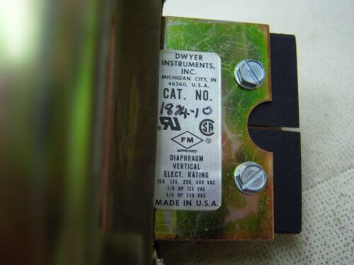 Dwyer Pressure Switch 1824-10 10 Psi Surge Pressure 25