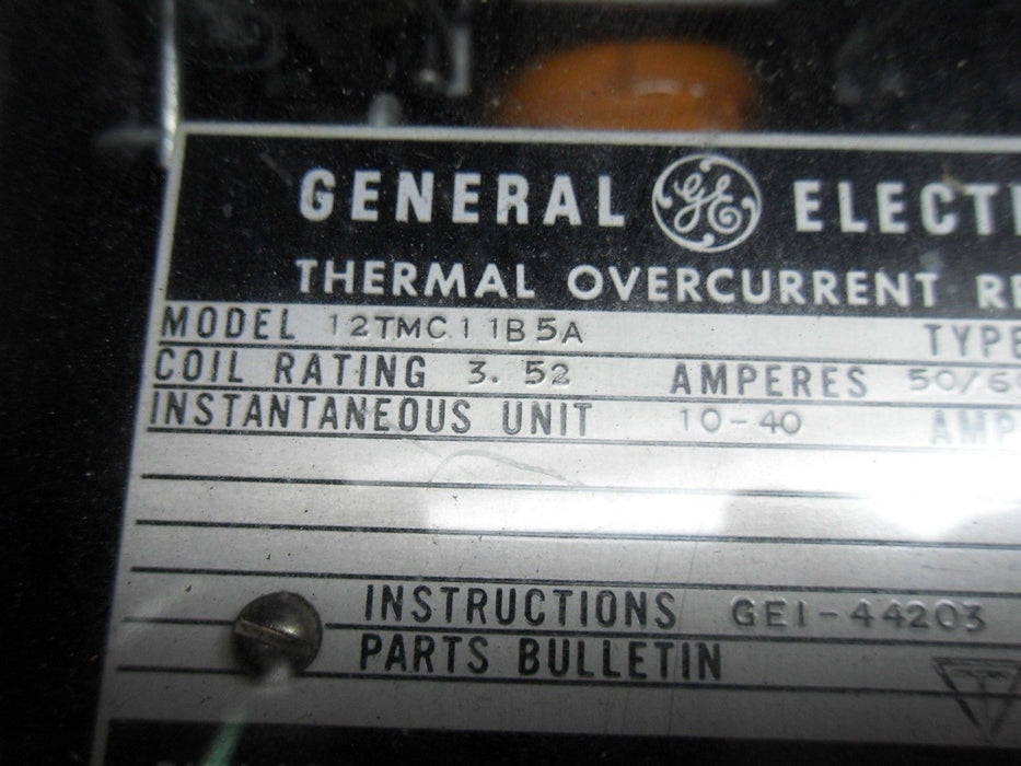 1 GE 12TMC11B5A OVERCURRENT RELAY