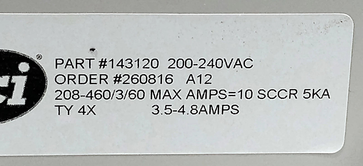 ACI Advance Controls 143120 C06.310-230 135827 230 V 3.5-4.8 A Enclosed Starter
