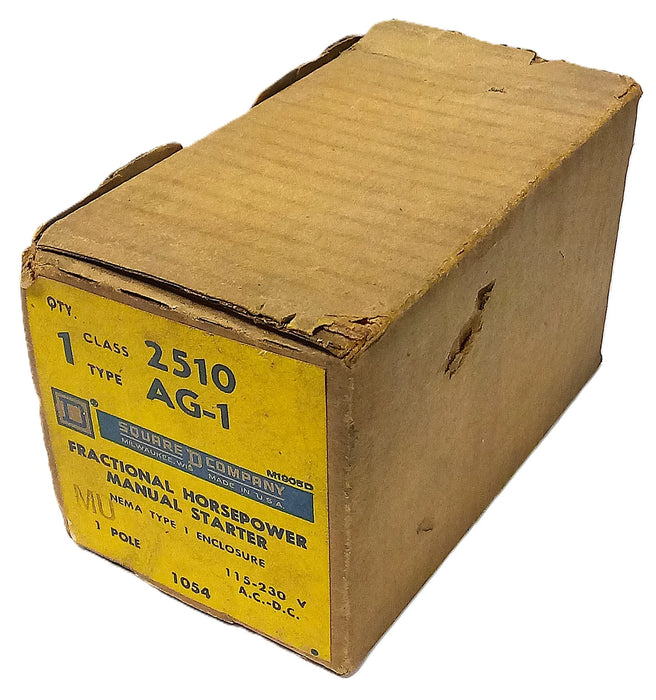 Square D 2510-AG-1 115/230 V AC/DC Manual Starter in NEMA 1 Enclosure