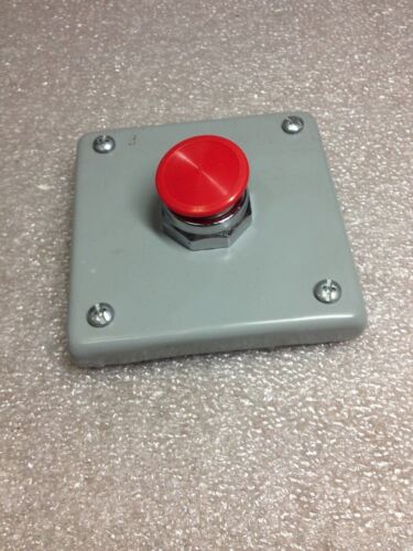 Hoffman E-1PBX Pushbutton Enclosure with Square D 9001-KR4R Pushbutton
