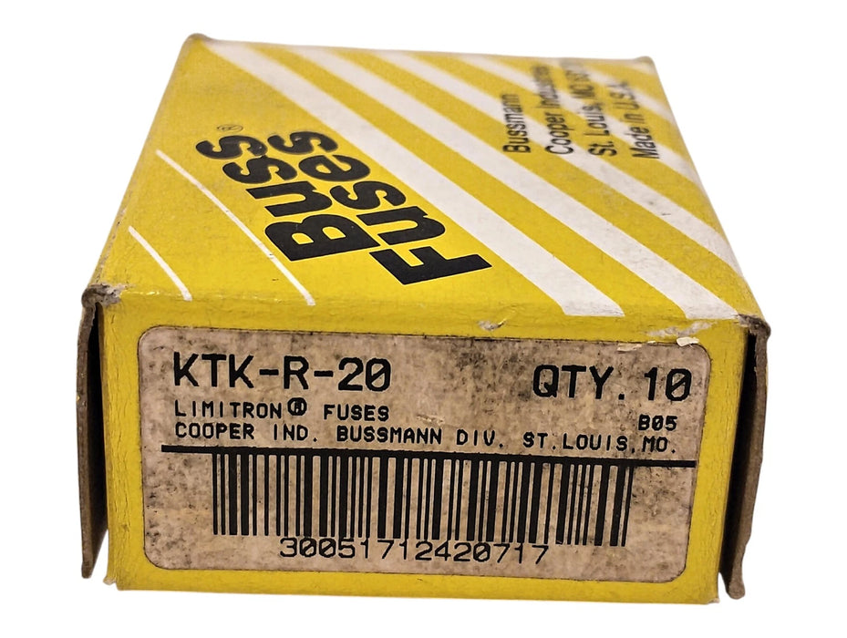 Bussmann KTK-R-20 600 V AC 20 A Current-Limiting Fast-Acting Fuses