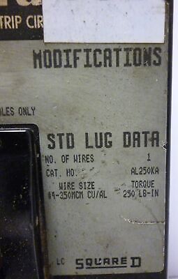 Square D KAL3625026M Molded Case Circuit Breaker