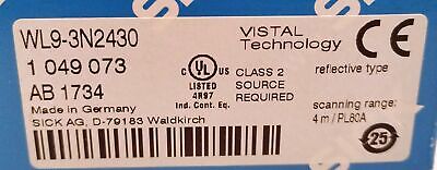 SICK WL9-3N2430 10-30 V DC Autocollimation Retro-Reflective Photoelectric Sensor