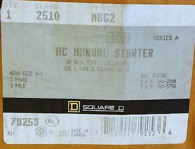 Square D 2510-MBG2 575 V AC 3-Phase NEMA Size M-0 Manual Starter