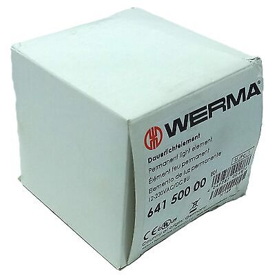 WERMA 641.500.00 12-230 V AC/DC Blue Steady Beacon Light Lens No Bulb
