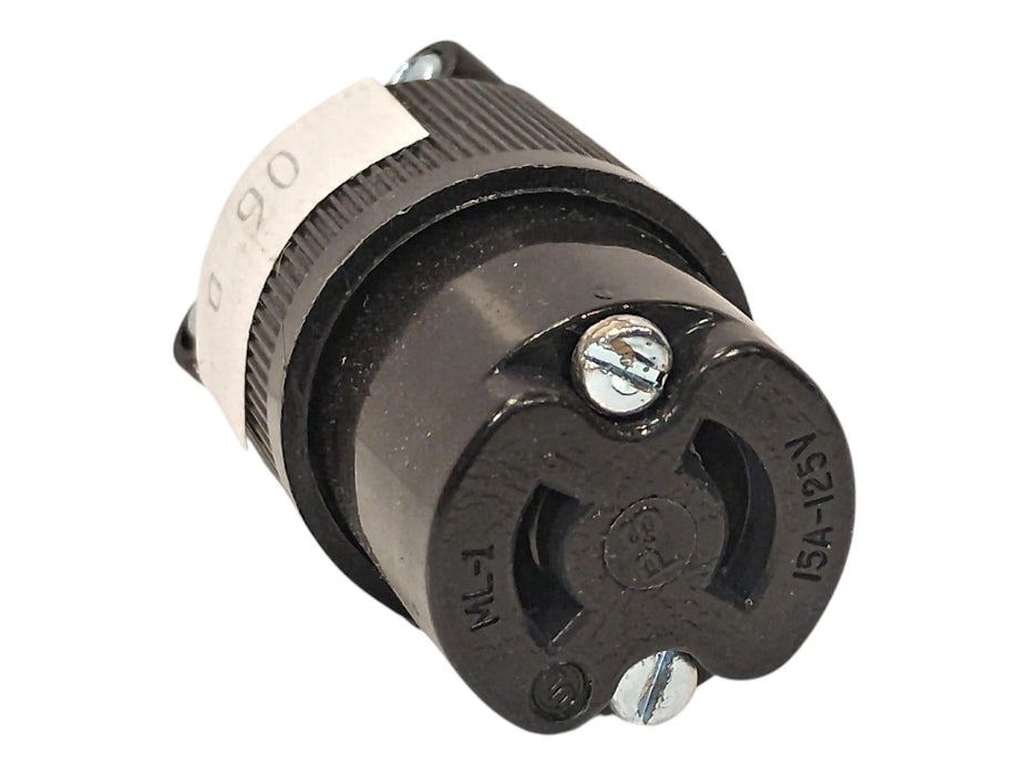 Legrand ML1133 125 VAC 15 A 2-Pole 2-Wire Midget Locking Non-Grounding Connector