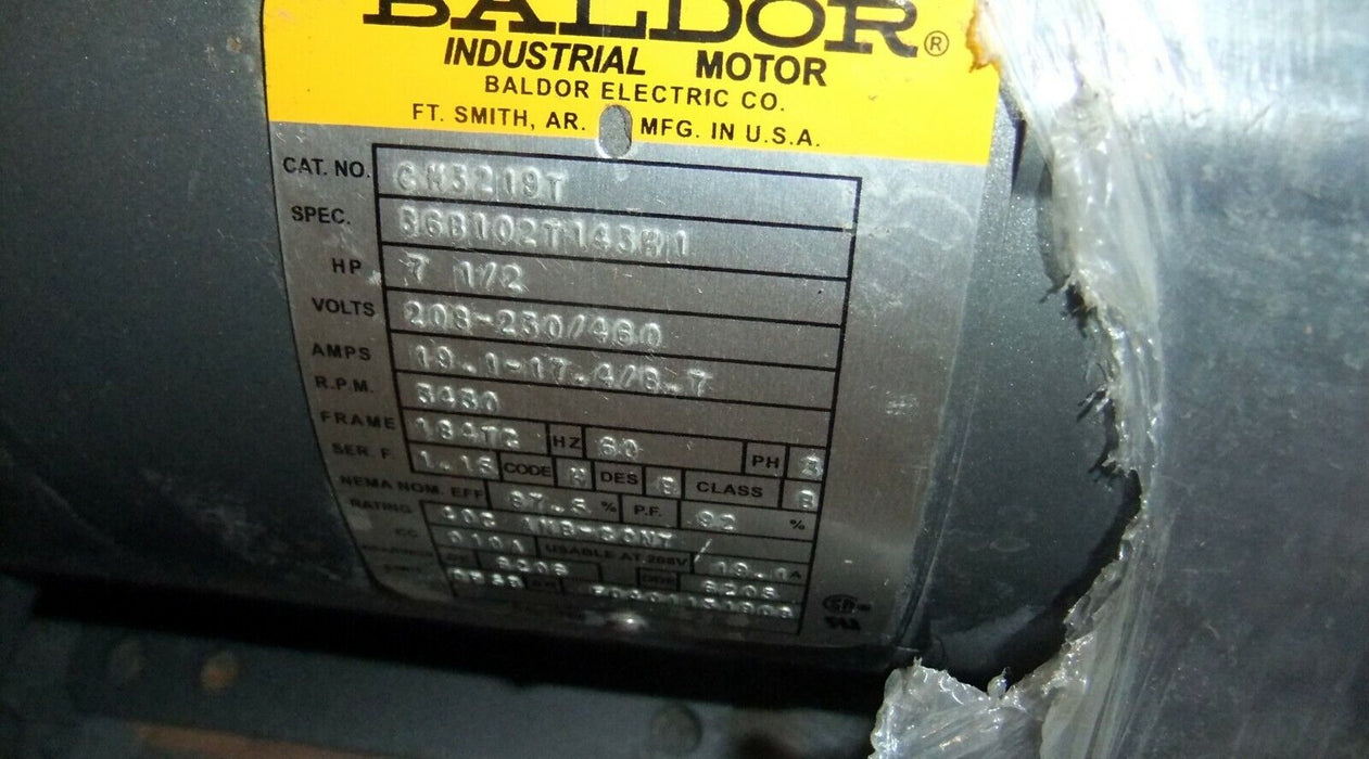 Baldor 7.5 HP Motor CM3219T