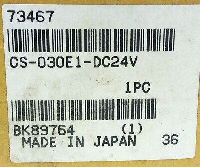 Koganei CS-030-E1-DC24V 24 V DC 0-0.7 mPa Solenoid Valve