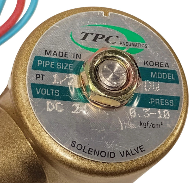 TPC Mechatronics DW15-5C-04 145 psi Pneumatic Solenoid Valve w/ 24 V DC Coil